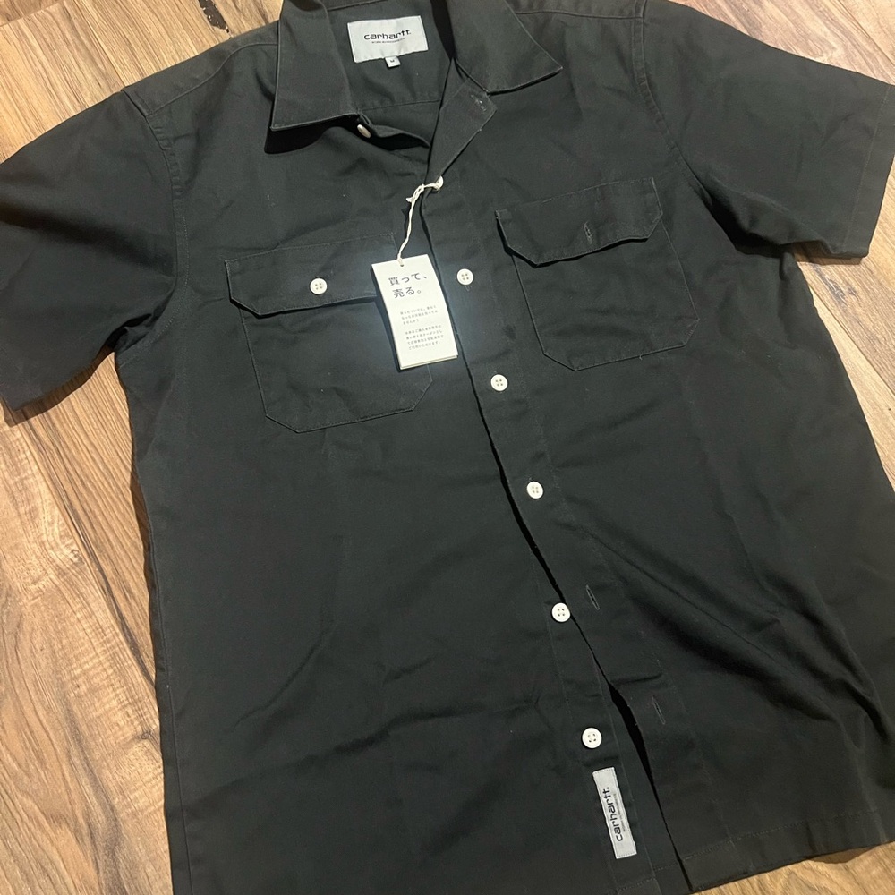 Carhartt WIP dark grey work shirt